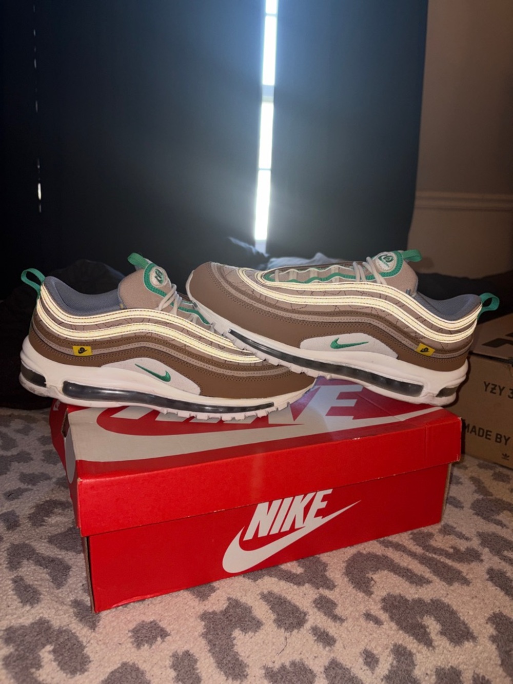 Nike Air Max 97 in Brown, Teal, and Cream
